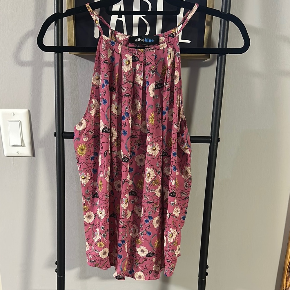 Alfred Dunner Pink Floral Women's Top